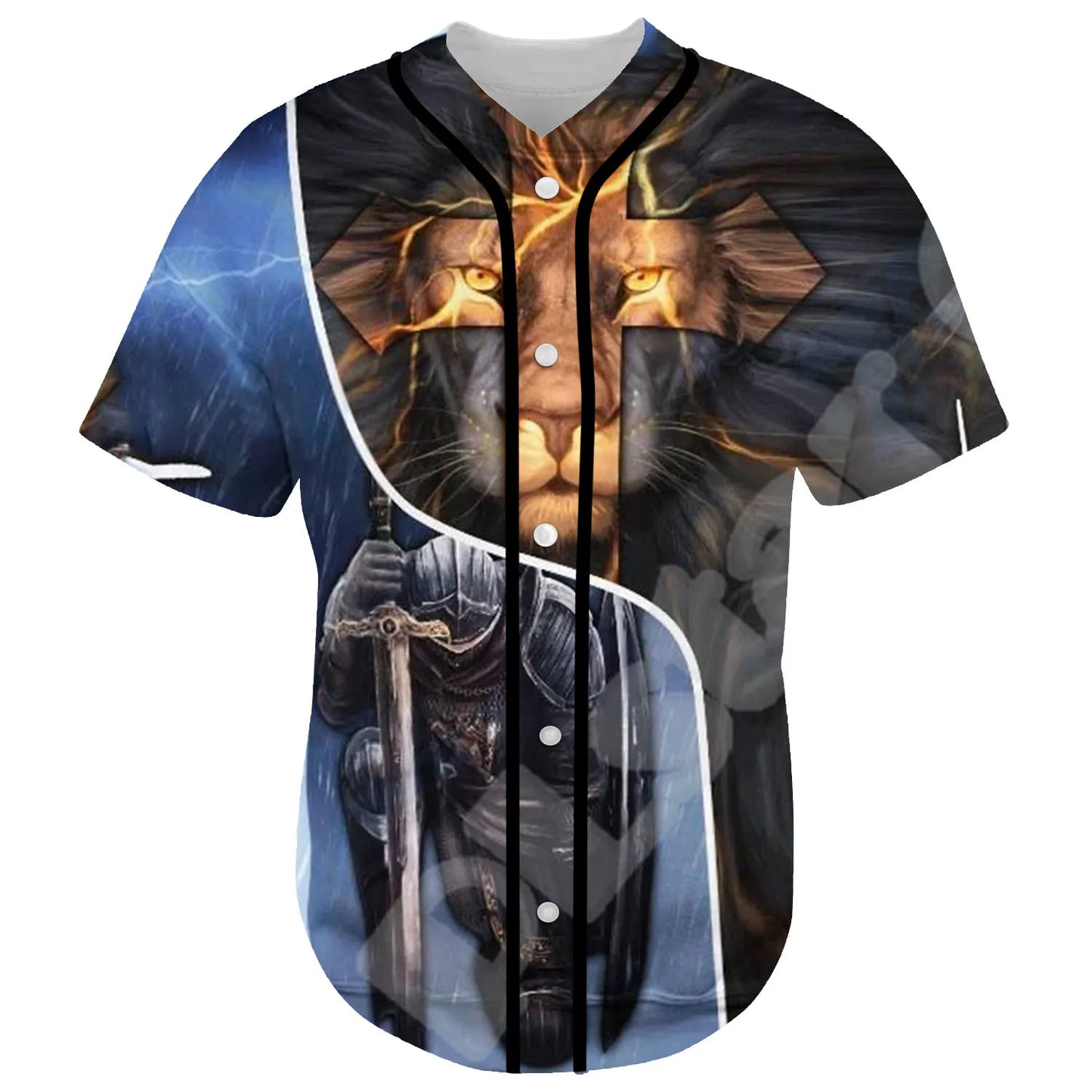 Christian 3DPrint Summer Baseball Jersey Unisex Casual Short Sleeves