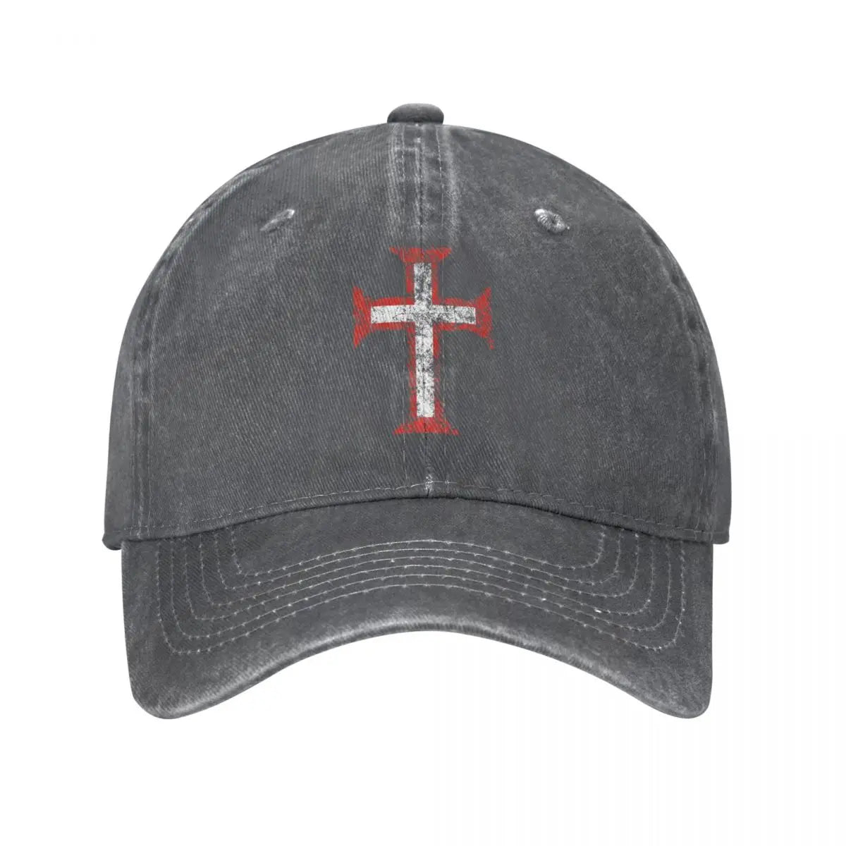 Order Of Christ Cross Templar Christian Portugal Eroded Knight Templar Men Baseball Caps Distressed Denim Caps Hat Classic Hat