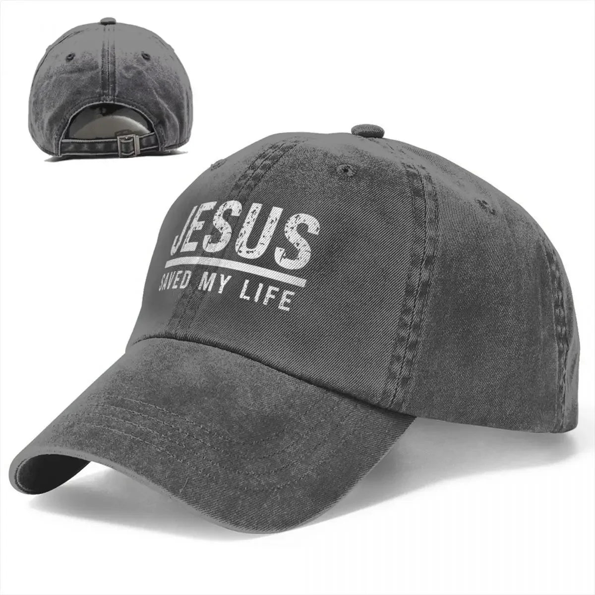 Jesus Saved My Life Christian Ponytail Baseball Cap