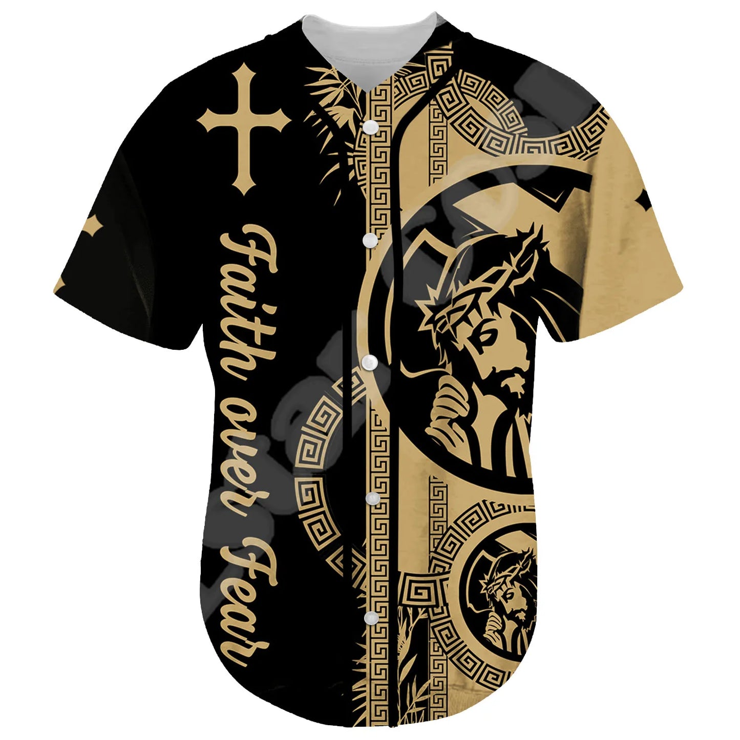 Christian 3DPrint Summer Baseball Jersey Unisex Casual Short Sleeves