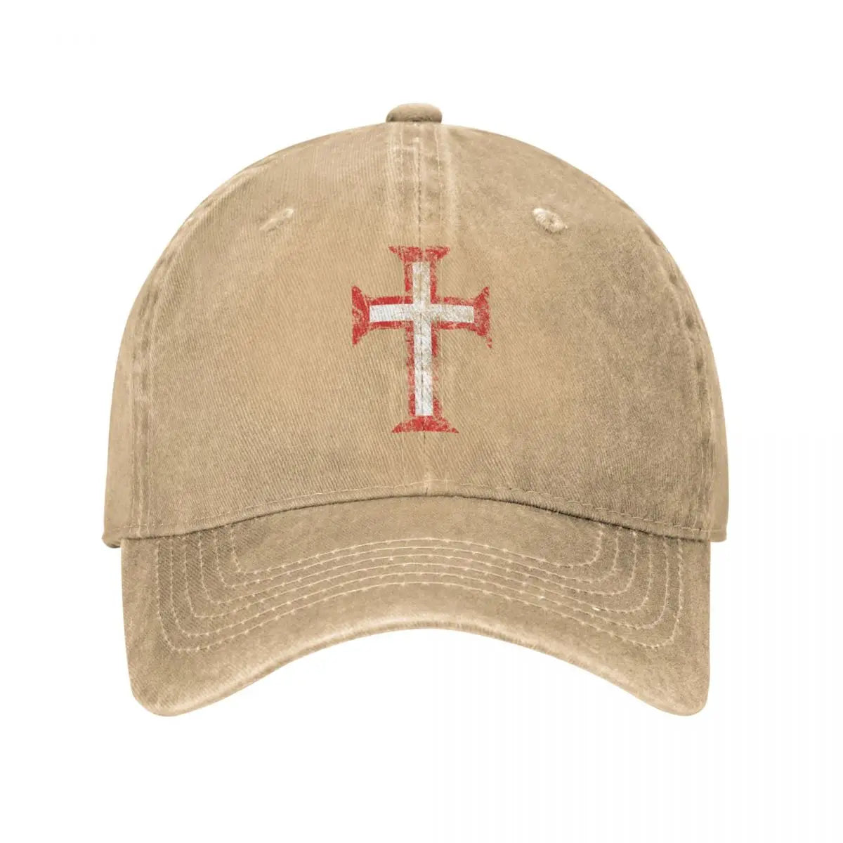 Order Of Christ Cross Templar Christian Portugal Eroded Knight Templar Men Baseball Caps Distressed Denim Caps Hat Classic Hat