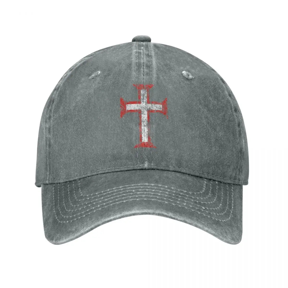 Order Of Christ Cross Templar Christian Portugal Eroded Knight Templar Men Baseball Caps Distressed Denim Caps Hat Classic Hat